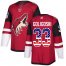 Adidas Arizona Coyotes #33 Alex Goligoski Maroon Home Authentic USA Flag Stitched NHL Jersey