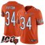 Nike Chicago Bears #34 Walter Payton Orange Mens Stitched NFL Limited Rush 100th Season Jersey