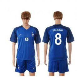 France #8 Valbuena Blue Soccer Country Jersey