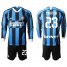 Inter Milan #23 Miranda Home Long Sleeves Soccer Club Jersey