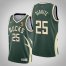 Nike Milwaukee Bucks #25 Mamadi Diakite 2021 NBA Finals Champions Swingman Earned Edition Jersey Green Mens
