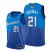 Nike Milwaukee Bucks #21 Jrue Holiday Mens 2021 NBA Finals Bound City Edition Jersey Blue Mens
