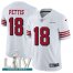 Nike San Francisco 49ers #18 Dante Pettis White Super Bowl LIV 2020 Rush Mens Stitched NFL Vapor Untouchable Limited Jersey
