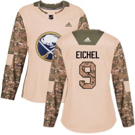 Adidas Buffalo Sabres #9 Jack Eichel Camo Authentic 2017 Veterans Day Womens Stitched NHL Jersey