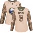 Adidas Buffalo Sabres #9 Jack Eichel Camo Authentic 2017 Veterans Day Womens Stitched NHL Jersey
