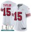 Nike San Francisco 49ers #15 Trent Taylor White Super Bowl LIV 2020 Rush Youth Stitched NFL Vapor Untouchable Limited Jersey