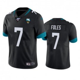 Nike Jacksonville Jaguars #7 Nick Foles Black 25th Anniversary Vapor Limited Stitched NFL 100th Season Jersey