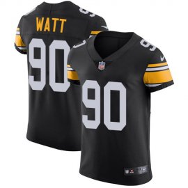 Nike Pittsburgh Steelers #90 T. J. Watt Black Alternate Mens Stitched NFL Vapor Untouchable Elite Jersey