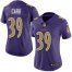 Nike Baltimore Ravens #39 Brandon Carr Purple Womens Stitched NFL Limited Rush Jersey