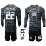 Germany #22 Ter Stegen Black Goalkeeper Long Sleeves Kid Soccer Country Jersey