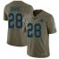 Nike Carolina Panthers #28 Mike Davis Olive Mens Stitched NFL Limited 2017 Salute To Service Jersey