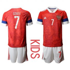 Russia #7 Ozdoev Home Kid Soccer Country Jersey