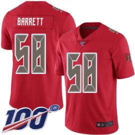 Nike Tampa Bay Buccaneers #58 Shaquil Barrett Red Youth Stitched NFL Limited Rush 100th Season Jersey