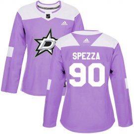 Adidas Dallas Stars #90 Jason Spezza Purple Authentic Fights Cancer Womens Stitched NHL Jersey
