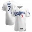 Los Angeles Dodgers #7 Julio Urias Mens Nike White Home 2020 World Series Champions Authentic Player MLB Jersey