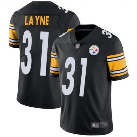 Nike Pittsburgh Steelers #31 Justin Layne Black Team Color Mens Stitched NFL Vapor Untouchable Limited Jersey