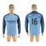 Manchester City #16 Gundogan Home Long Sleeves Soccer Club Jersey