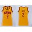 Womens Cavaliers #2 Kyrie Irving Gold Dress Stitched NBA Jersey