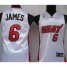 Kids Miami Heat 6 LeBron James White Jersey Cheap