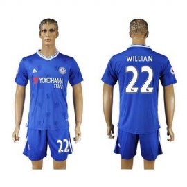 Chelsea #22 Willian Home Soccer Club Jersey