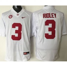 Alabama Crimson Tide #3 Calvin Ridley White Stitched NCAA Jersey