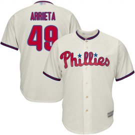 Philadelphia Phillies #49 Jake Arrieta Cream Cool Base Stitched Youth MLB Jersey