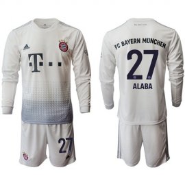 Bayern Munchen #27 Alaba Away Long Sleeves Soccer Club Jersey