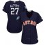 Houston Astros #27 Jose Altuve Navy Blue 2018 Spring Training Cool Base Womens Stitched MLB Jersey