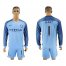 Manchester City #1 Hart Home Long Sleeves Soccer Club Jersey