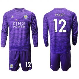 Leicester City #12 Ward Purple Goalkeeper Long Sleeves Soccer Club Jersey