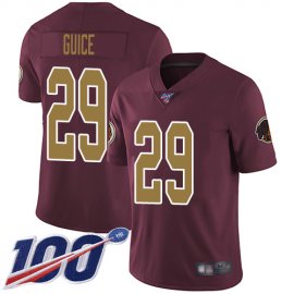 Nike Washington Football Team #29 Derrius Guice Burgundy Red Alternate Mens Stitched NFL 100th Season Vapor Limited Jersey