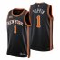 New York New York Knicks #1 Obi Toppin Mens Nike Black 2021/22 Swingman NBA Jersey – City Edition Mens