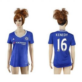Womens Chelsea #16 Kenedy Home Soccer Club Jersey
