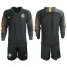Brazil Blank Black Goalkeeper Long Sleeves Soccer Country Jersey