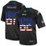 Nike Philadelphia Eagles #62 Jason Kelce Black Mens Stitched NFL Elite USA Flag Fashion Jersey