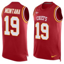 Nike Kansas City Chiefs #19 Joe Montana Red Team Color Mens Stitched NFL Limited Tank Top Jersey