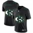 Green Bay Packers #33 Aaron Jones Mens Nike Team Logo Dual Overlap Limited NFL Jersey Black