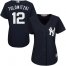 New York Yankees #12 Troy Tulowitzki Navy Blue Alternate Womens Stitched MLB Jersey