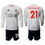 Liverpool #21 Chamberlain Away Long Sleeves Soccer Club Jersey
