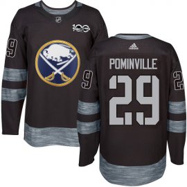 Adidas Buffalo Sabres #29 Jason Pominville Black 1917-2017 100th Anniversary Stitched NHL Jersey