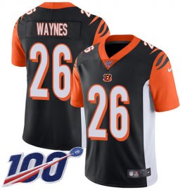 Nike Cincinnati Bengals #26 Trae Waynes Black Team Color Mens Stitched NFL 100th Season Vapor Untouchable Limited Jersey
