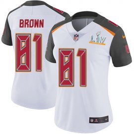 Nike Tampa Bay Buccaneers #81 Antonio Brown White Womens Super Bowl LV Bound Stitched NFL Vapor Untouchable Limited Jersey