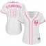 New York Mets #18 Darryl Strawberry White/Pink Fashion Womens Stitched MLB Jersey