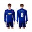 Manchester United #8 Mata Away Long Sleeves Soccer Club Jersey