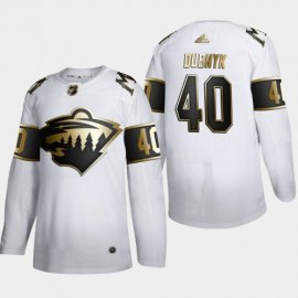 Minnesota Wild #40 Devan Dubnyk Mens Adidas White Golden Edition Limited Stitched NHL Jersey