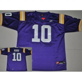 LSU Tigers 10 Joseph Addai Purple Throwback College Football Jersey