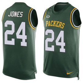 Nike Green Bay Packers #24 Josh Jones Green Team Color Mens Stitched NFL Limited Tank Top Jersey