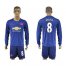 Manchester United #8 Mata Away Long Sleeves Soccer Club Jersey