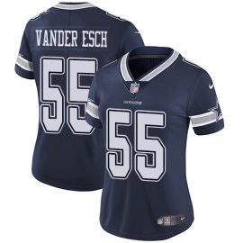 Nike Dallas Cowboys #55 Leighton Vander Esch Navy Blue Team Color Womens Stitched NFL Vapor Untouchable Limited Jersey