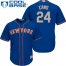 New York Mets #24 Robinson Cano Blue(Grey NO.) Cool Base Stitched Youth MLB Jersey